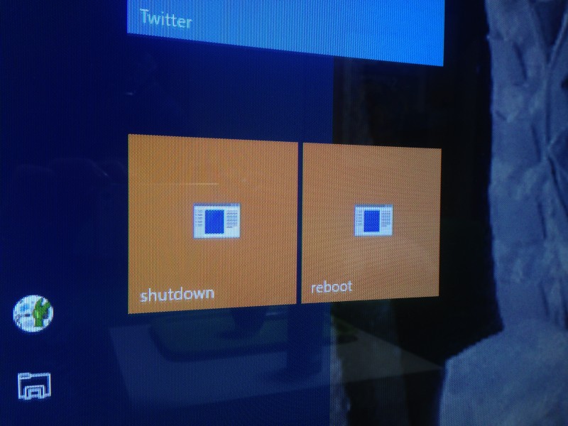 Windows10をタッチ一発でシャットダウン/再起動させる